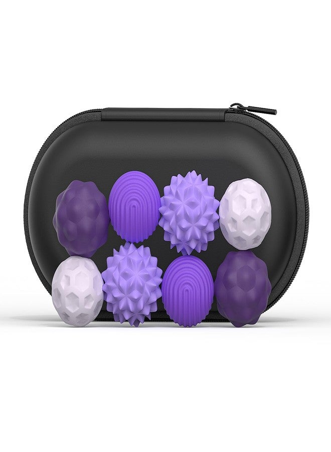 Apiocmy Fidget Toys - 8Pcs Magnetic Attraction Stress Balls with Silicone Shell and Storage Box for Adults - to Calm Restless Hands and Anxious Mind, Silicone Roller Magnet Balls Sensory Adults（Purple - Image 5